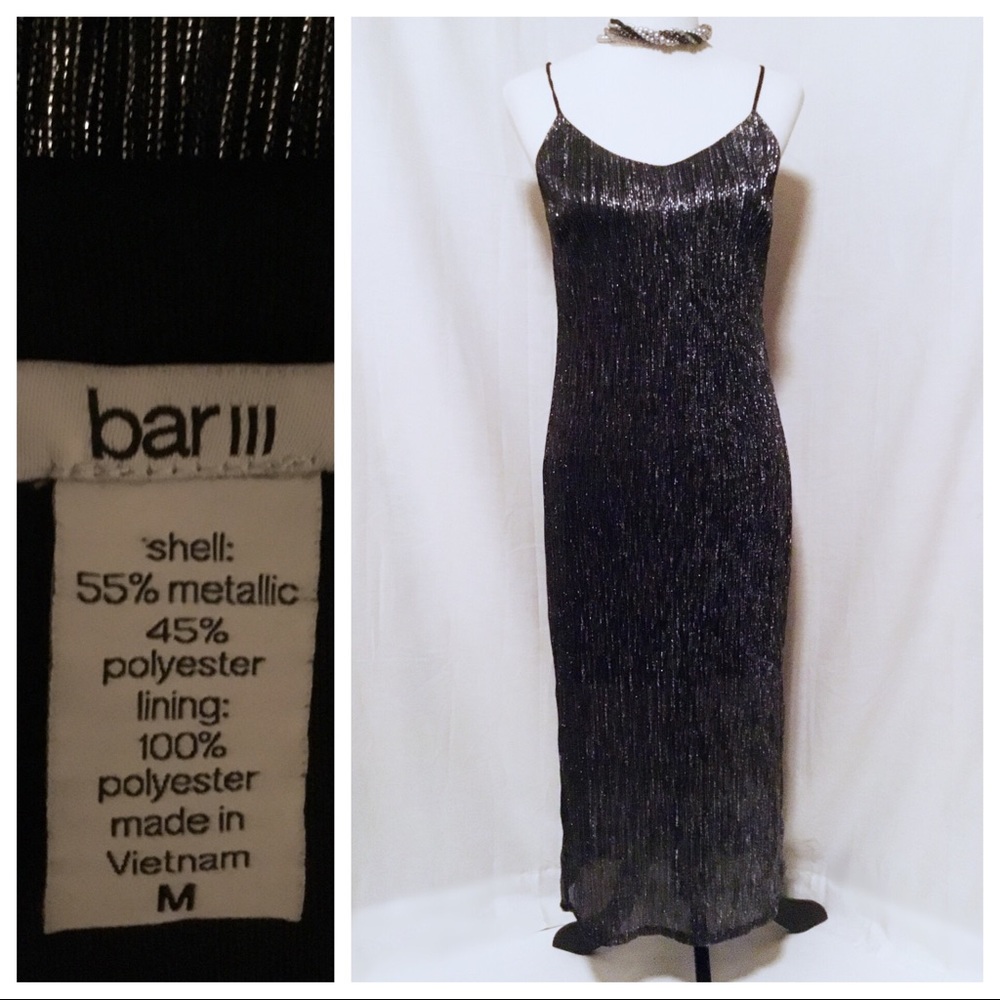 EXC Condition ~ Bar III Metallic Sheath Dress